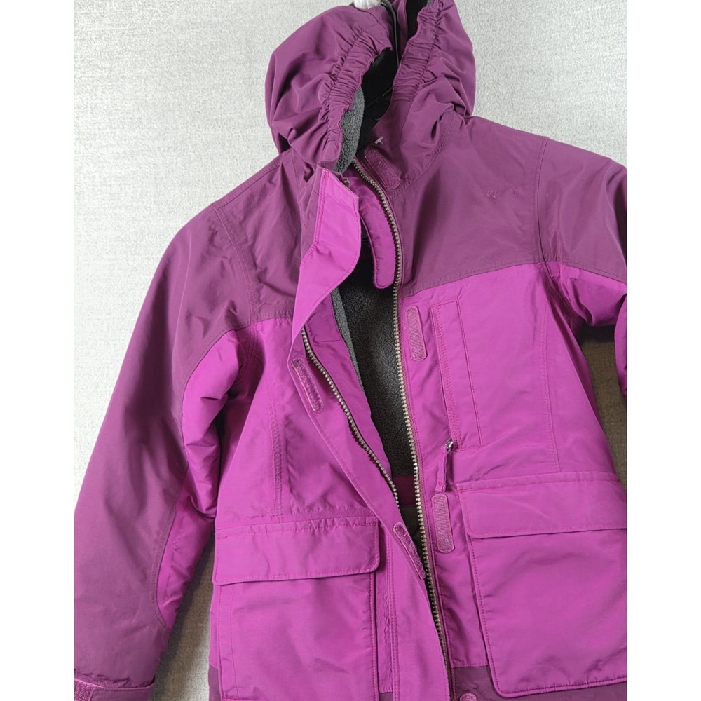 Lands End Girls M Squall Waterproof Grow a Long Winter Ski Jacket Purple Coat